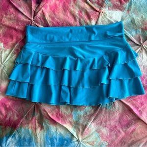 Vintage Tiered Micro Mini in Turquoise